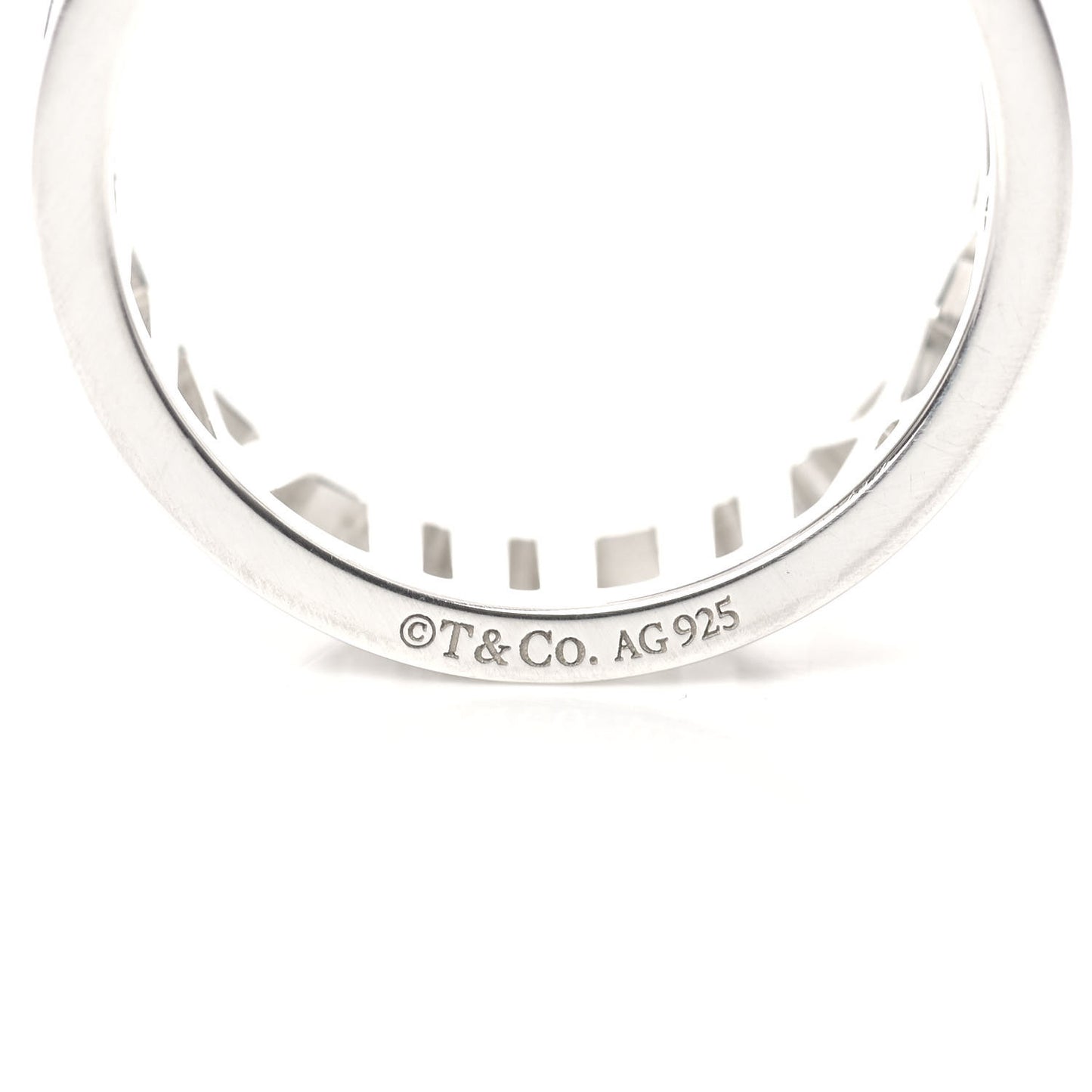 Sterling Silver Wide Atlas Open Ring 54 6.75