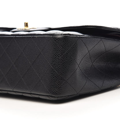 Chanel Caviar Quilted Jumbo Double Flap Black 11 of 12