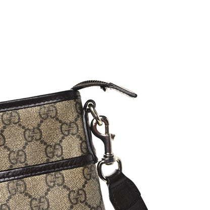 Gucci GG Monogram Web Flat Messenger Bag Dark Brown 12 of 14