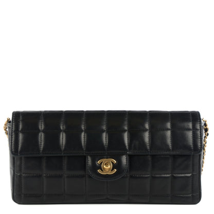 Chanel Lambskin Quilted East West Chocolate Bar Flap Black 1 of 18