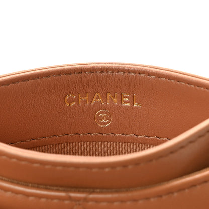 Chanel Lambskin Quilted Chanel 19 Card Holder Brown 6 of 11
