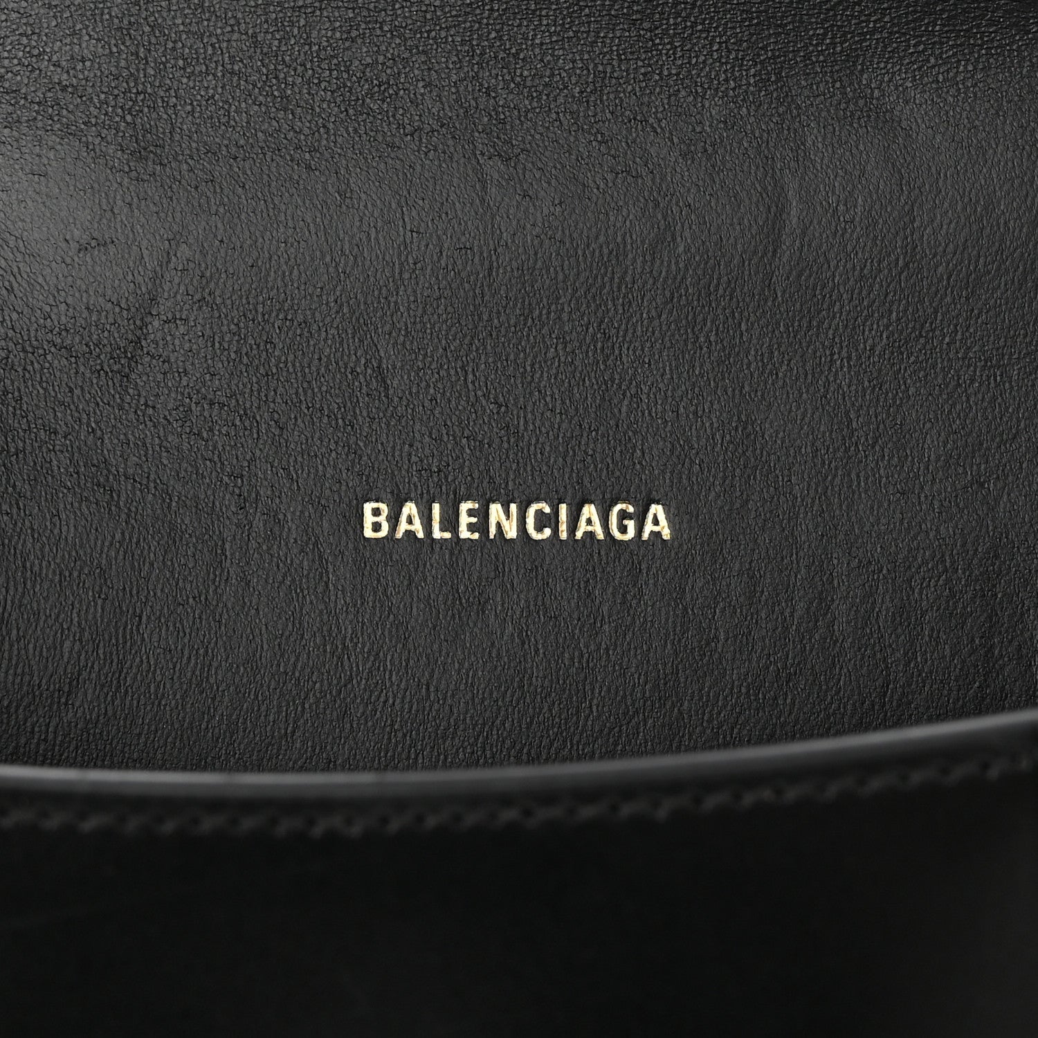 Balenciaga Shiny Box Calfskin Hourglass Top Handle Bag XS Black 6 of 11
