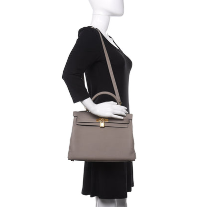 Hermes Togo Kelly Retourne 32 Gris Asphalte 2 of 10