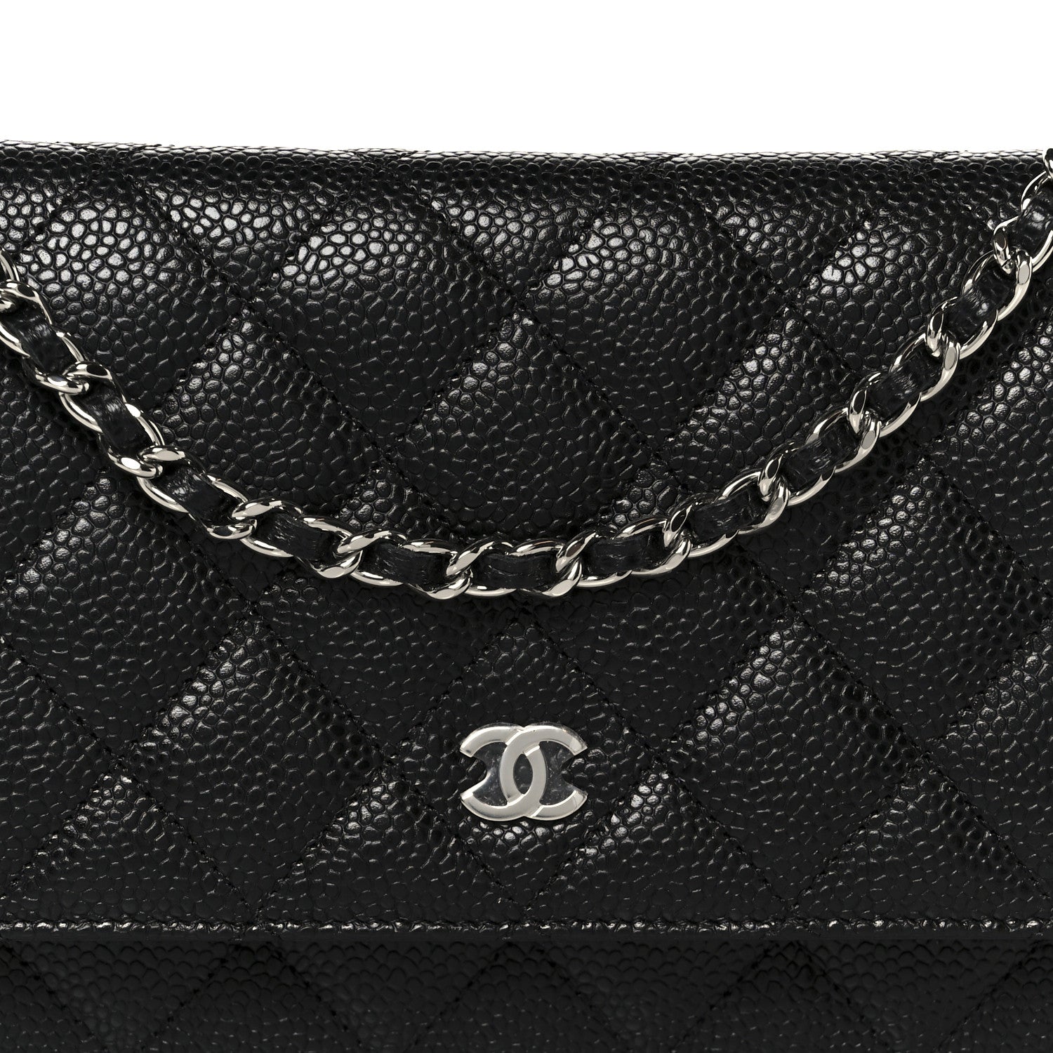 Chanel Caviar Quilted Wallet On Chain WOC Black 10 of 13