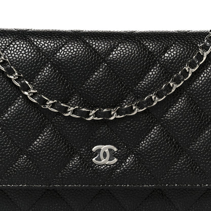 Chanel Caviar Quilted Wallet On Chain WOC Black 10 of 13