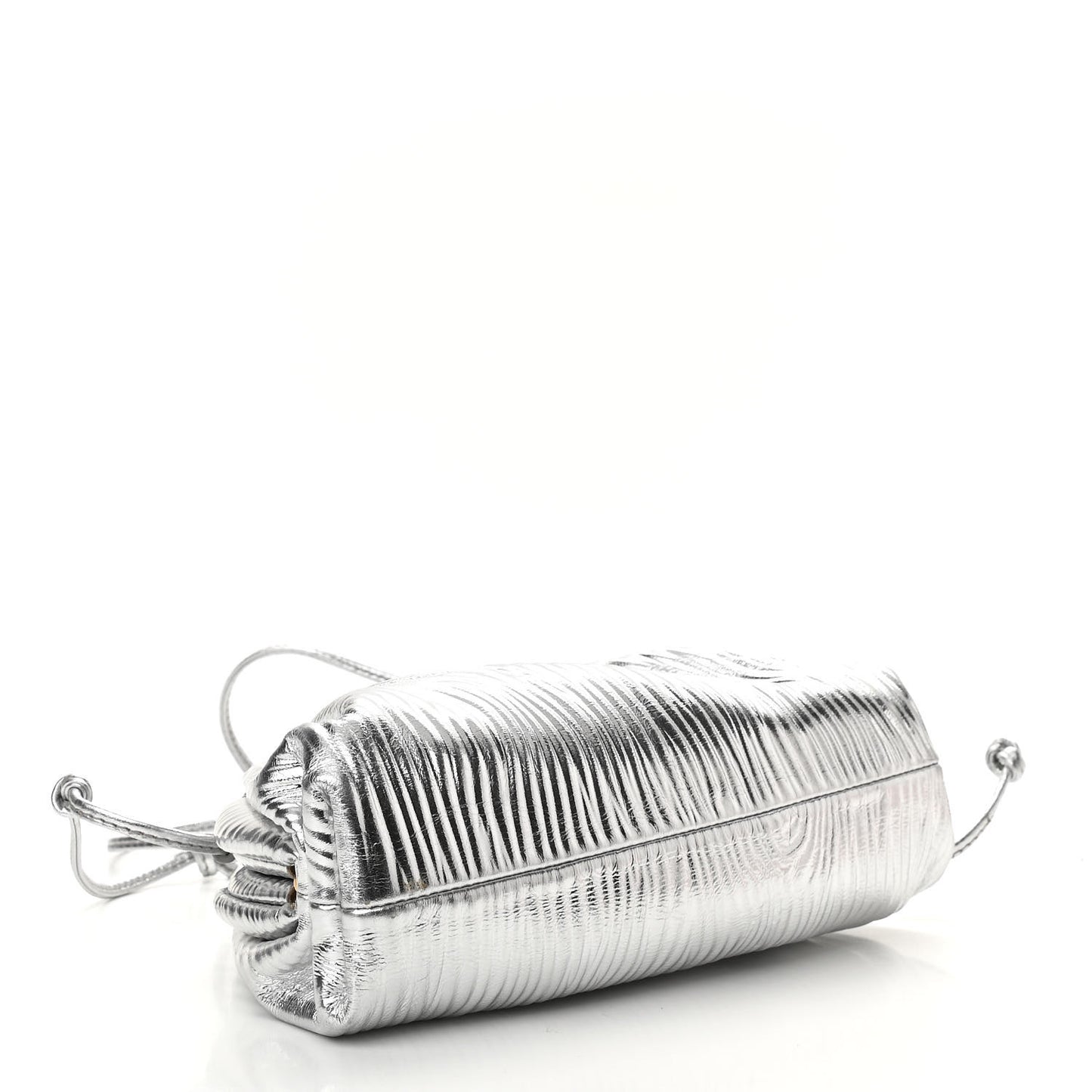Metallic Bark Calfskin The Mini Pouch Silver