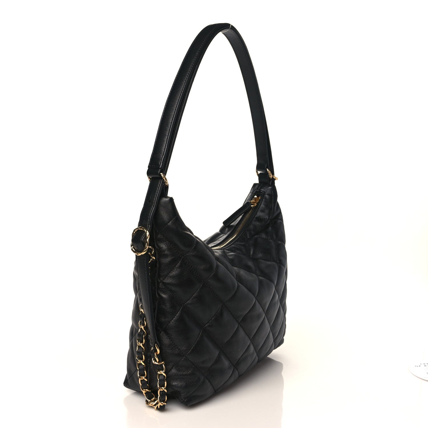 Chanel Lambskin Quilted Maxi Hobo Black 3 of 17