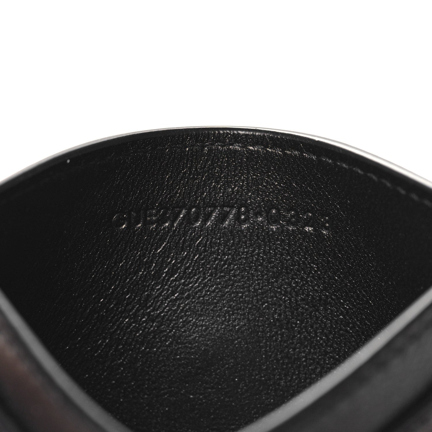 Saint Laurent Calfskin Monogram Credit Card Case Black 7 of 7