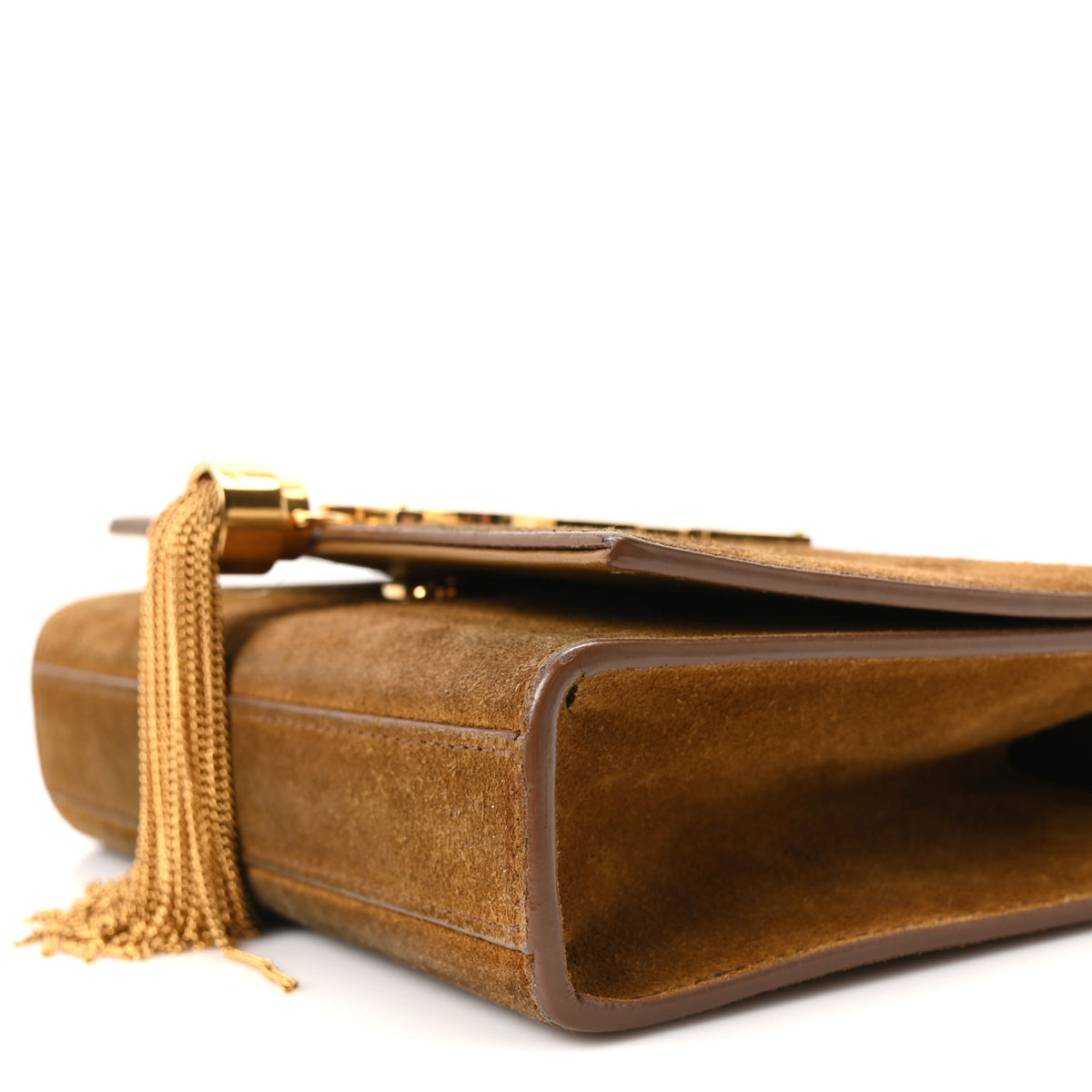 Saint Laurent Suede Small Classic Monogram Kate Tassel Satchel Light Ochre 10 of 10