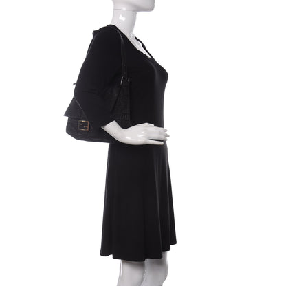 Fendi Zucchino Mama Baguette Black 2 of 8