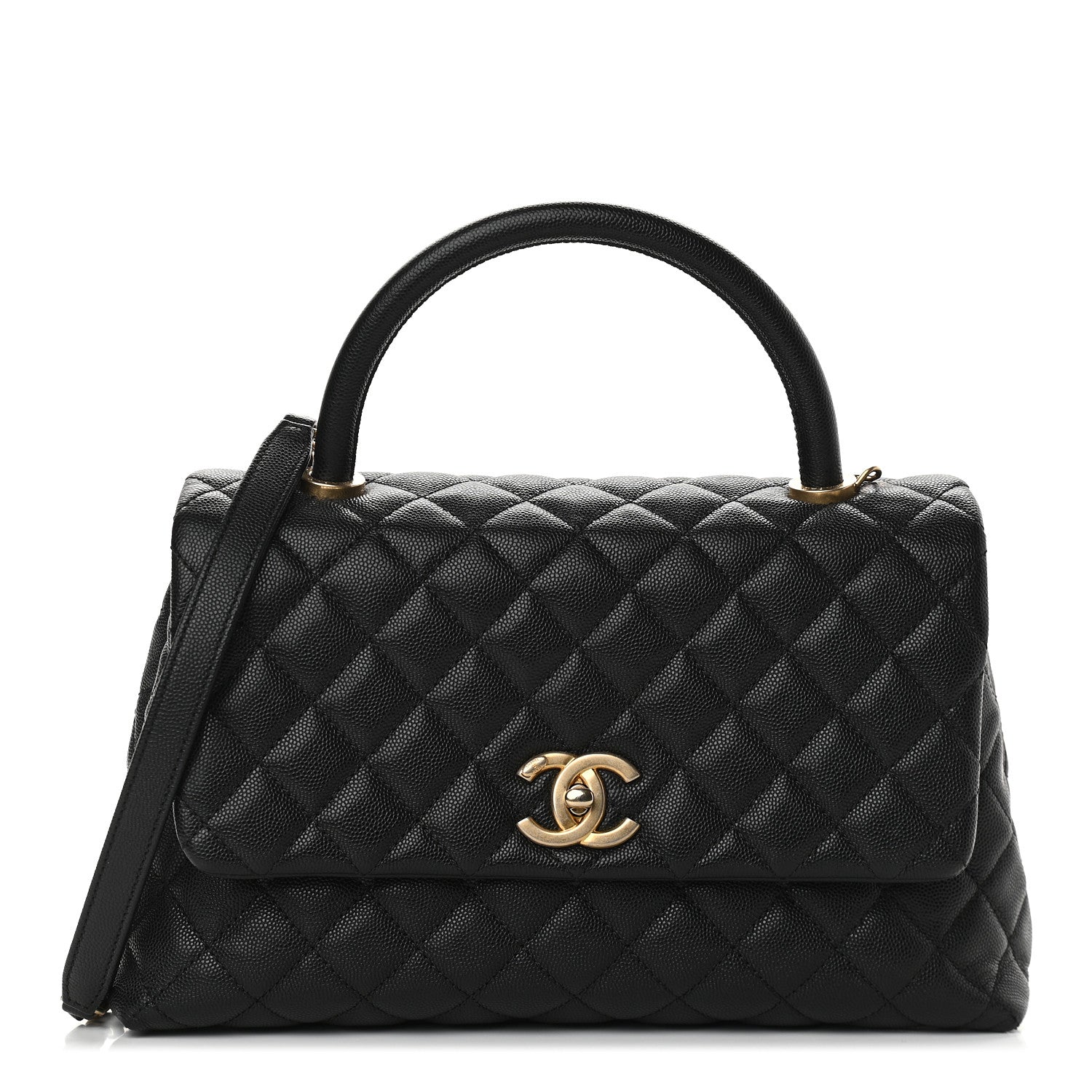 Chanel Caviar Quilted Small Coco Handle Flap Black 1 of 9
