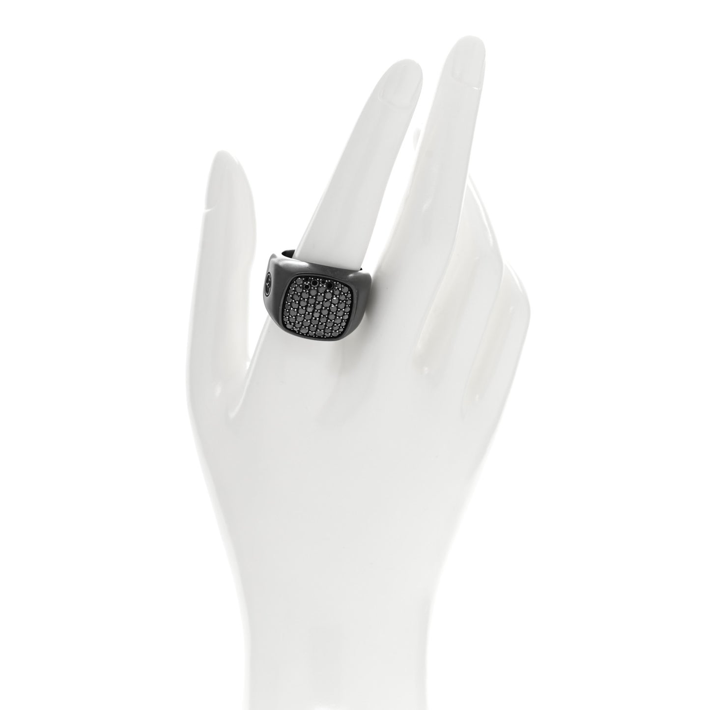 Black Titanium Black Diamond Streamline Signet Ring 62 10
