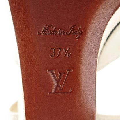 Louis Vuitton Calfskin Postcard Wedges 37.5 Ecru 5 of 6