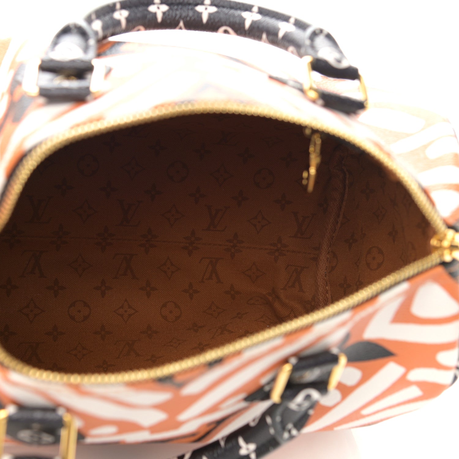 Louis Vuitton Monogram Giant Crafty Speedy Bandouliere 25 Creme Caramel 5 of 9