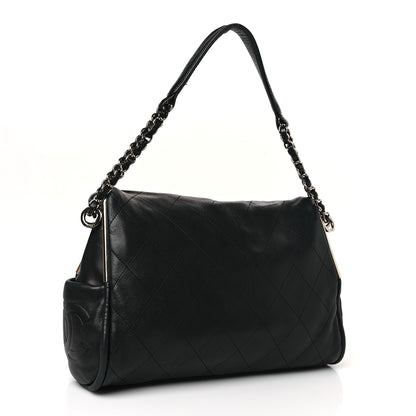 Chanel Lambskin Stitched Medium Ultimate Soft Tote Black 3 of 9