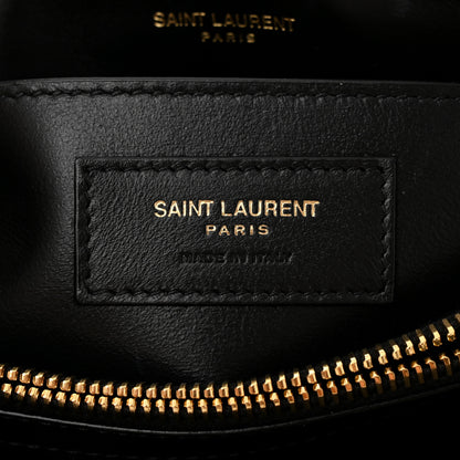 Saint Laurent Calfskin Y Quilted Monogram Small Loulou Chain Satchel Black 6 of 11