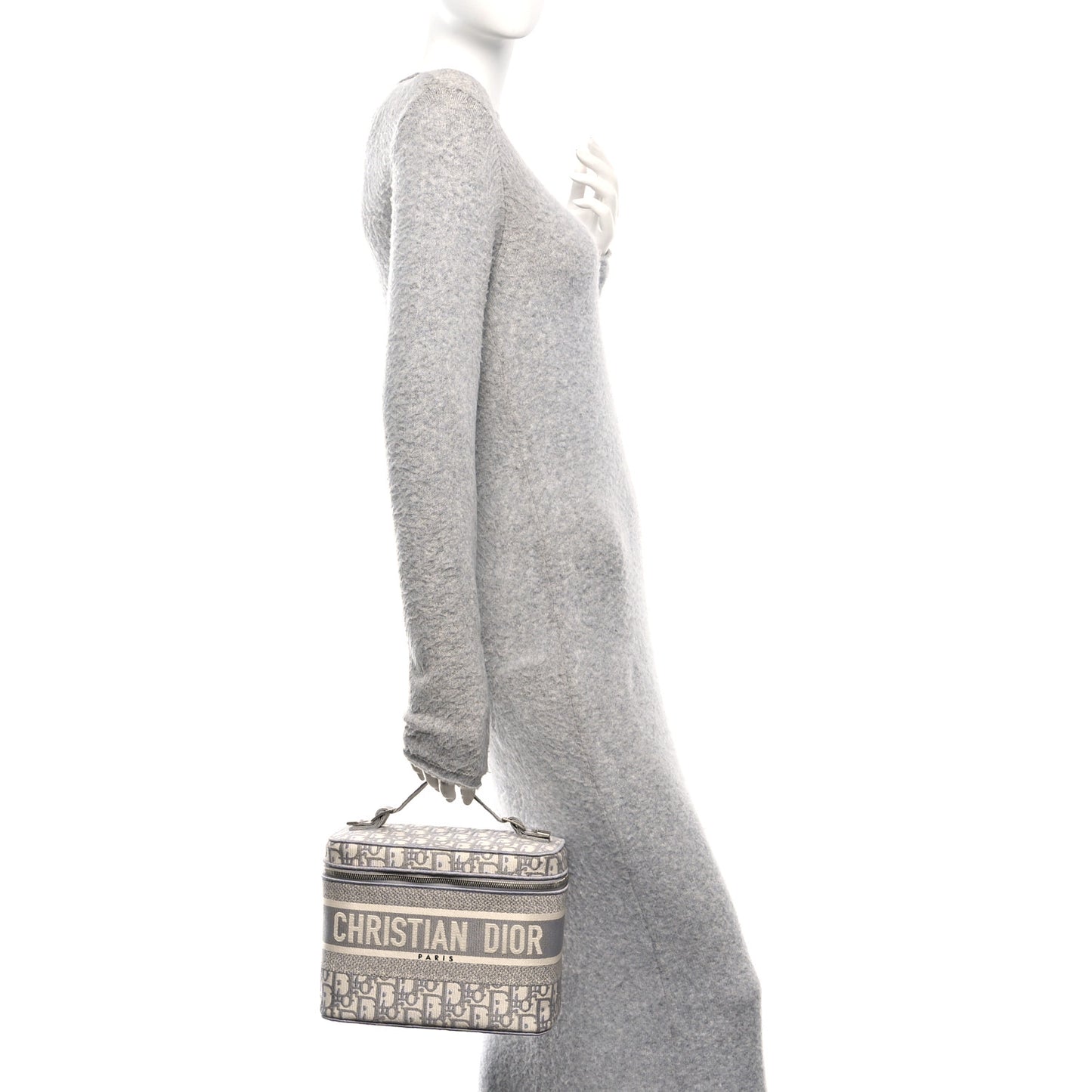 Oblique Diortravel Vanity Case Grey