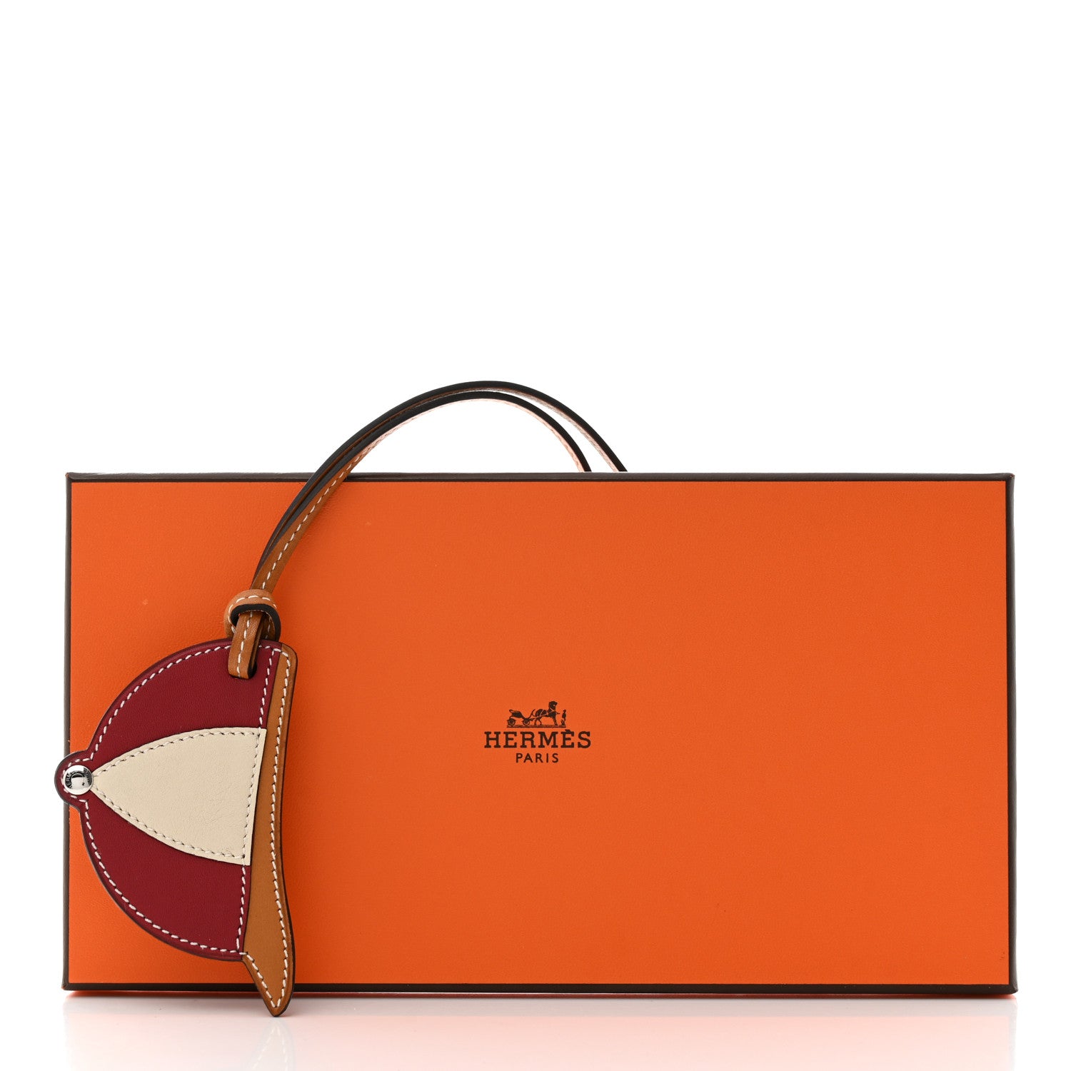 Hermes Butler Swift Paddock Bombe Bag Charm Natural Sable 4 of 4