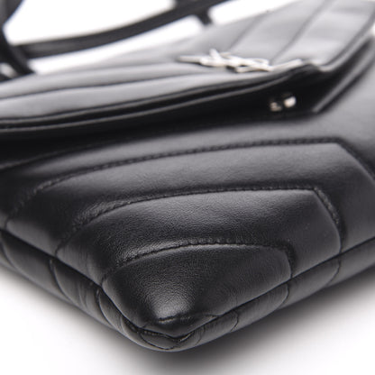 Saint Laurent Calfskin Y Quilted Monogram Loulou Flap Bag Black 7 of 12