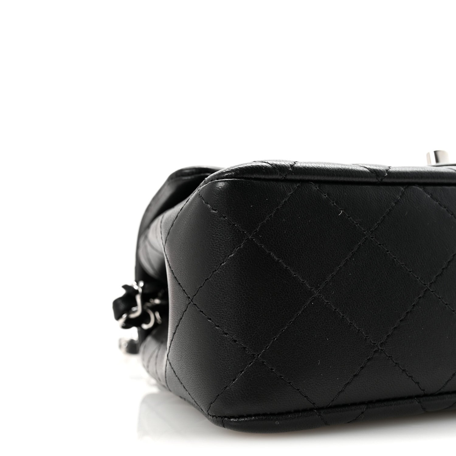 Chanel Lambskin Quilted Mini Rectangular Flap Black 9 of 11