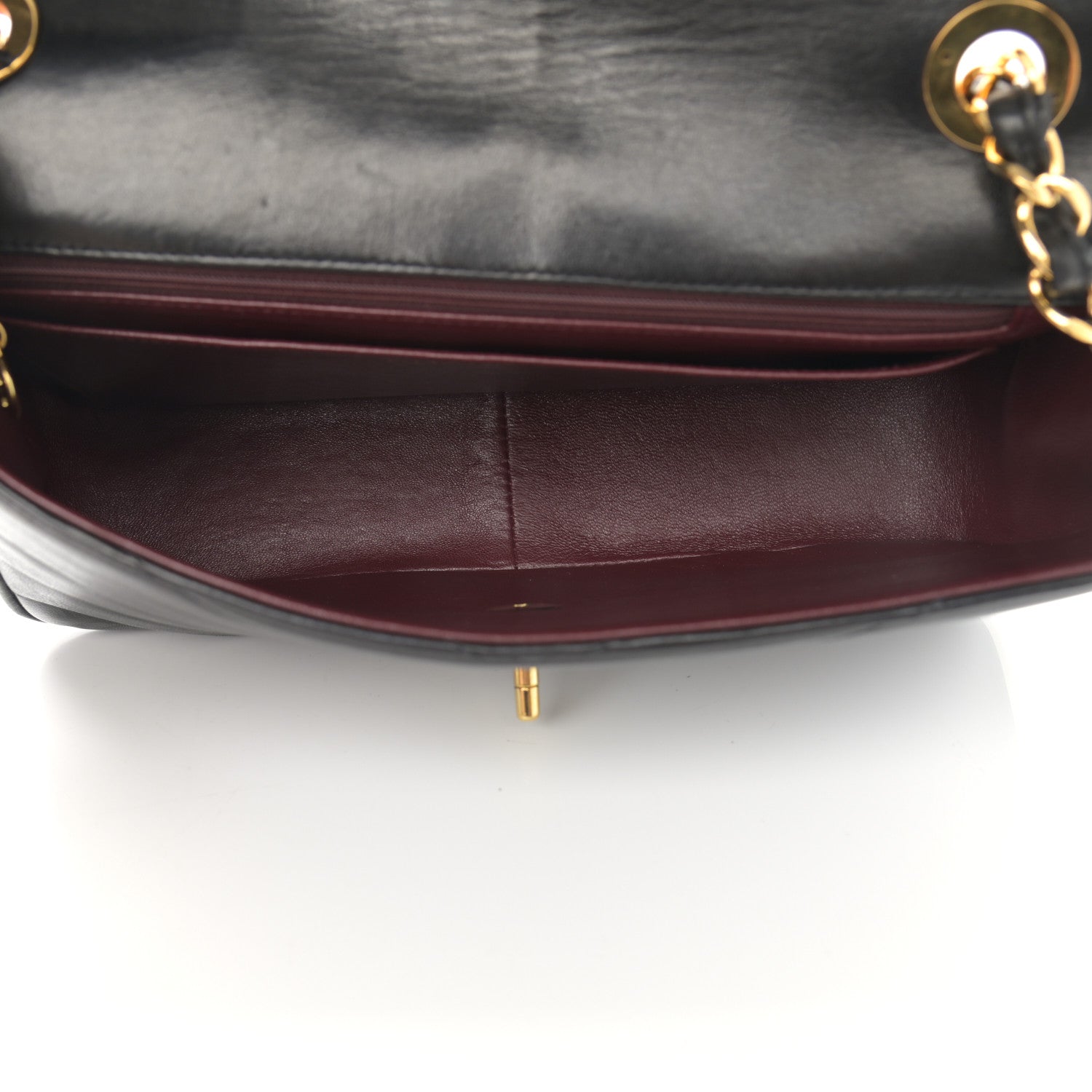 Chanel Lambskin Chevron Medium Flap Bag Black 5 of 13