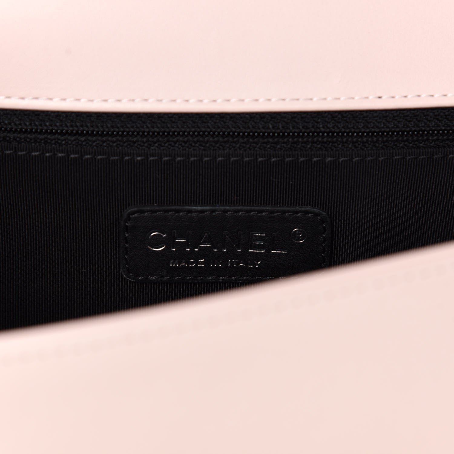 Chanel Calfskin Chevron Micro Chains Boy Flap Light Pink 8 of 10