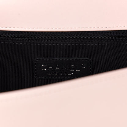 Chanel Calfskin Chevron Micro Chains Boy Flap Light Pink 8 of 10