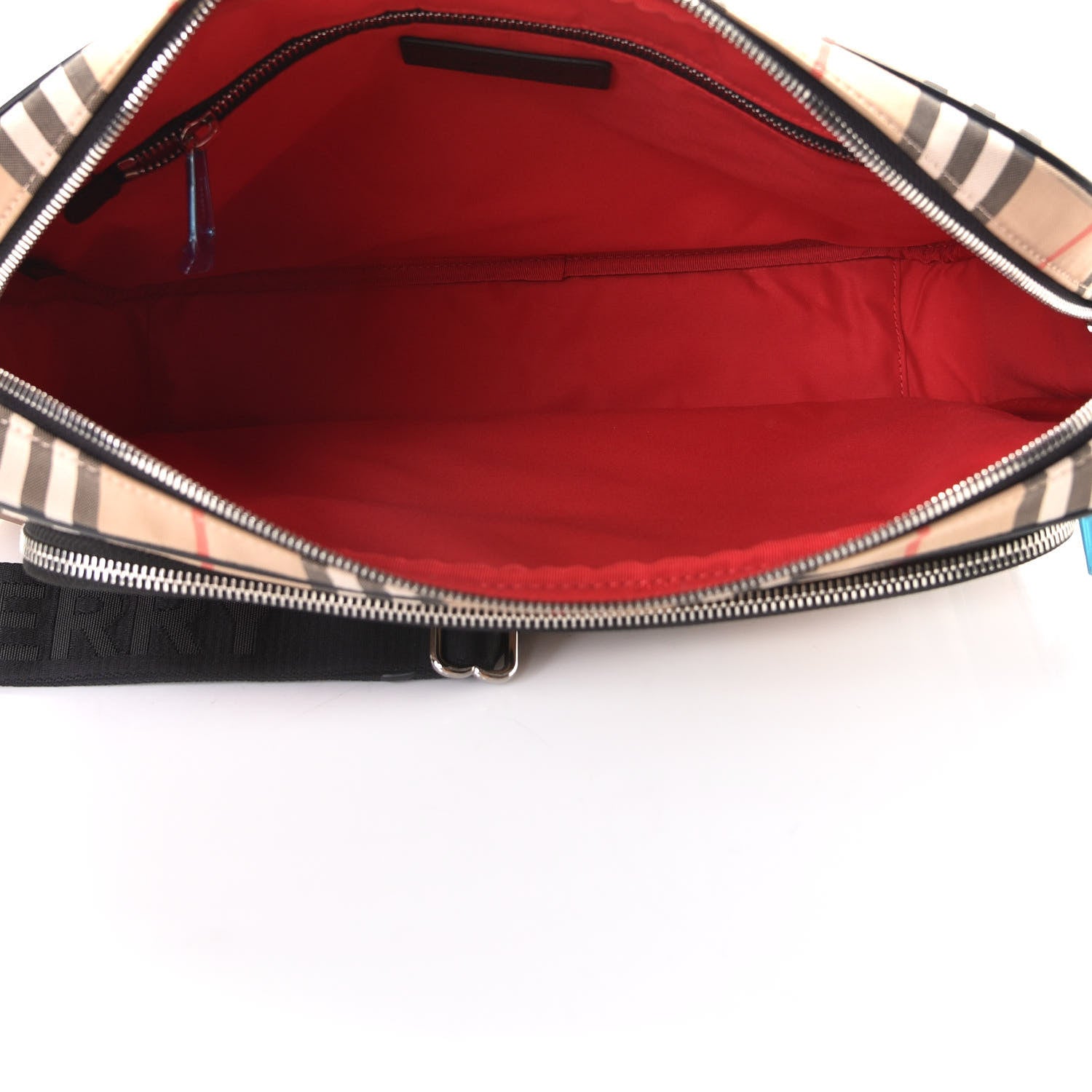 Burberry Vintage Check Calfskin Marlon Messenger Bag Archive Beige 5 of 5