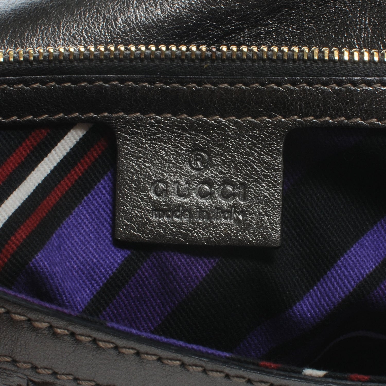 Gucci Guccissima Britt Tassel Shoulder Bag Gunmetal 5 of 7