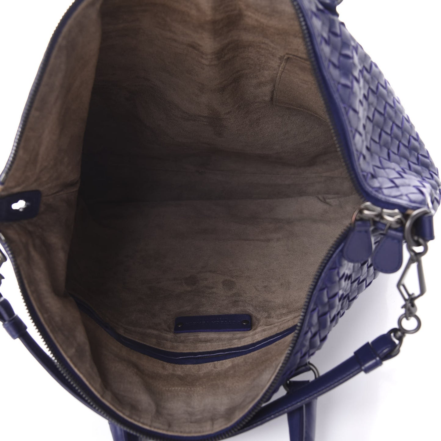 Nappa Intrecciato Medium Convertible Tote Atlantic