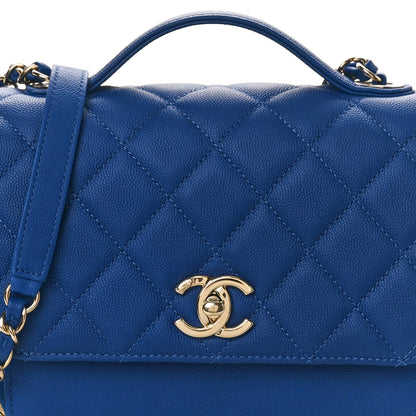Chanel Caviar Quilted Small Business Affinity Flap Dark Blue 8 of 10