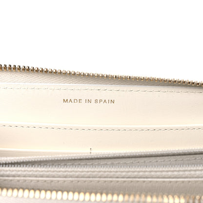 Chanel Shiny Goatskin Quilted 19 Long Zipped Around Wallet White 7 of 9