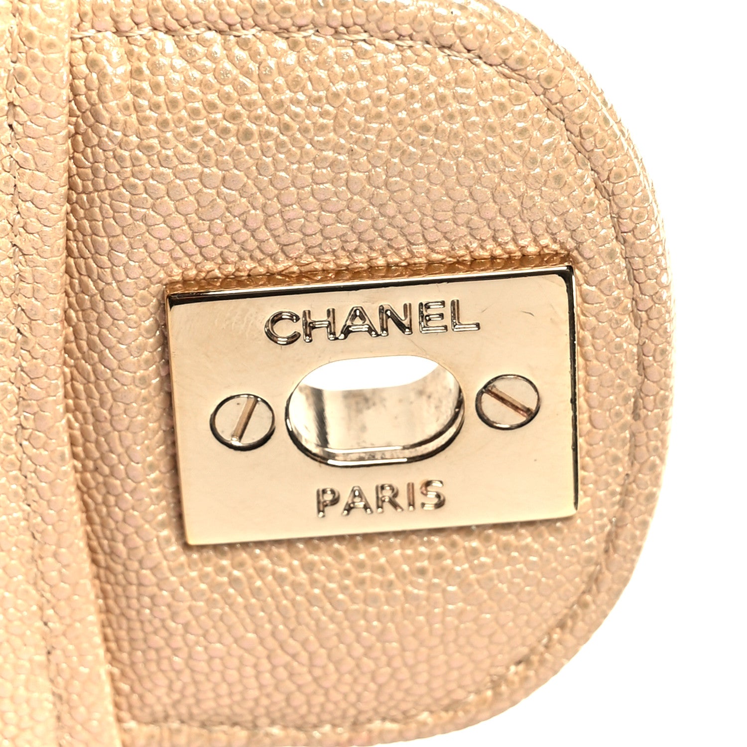 Chanel Iridescent Caviar Quilted Medium Double Flap Beige 7 of 12