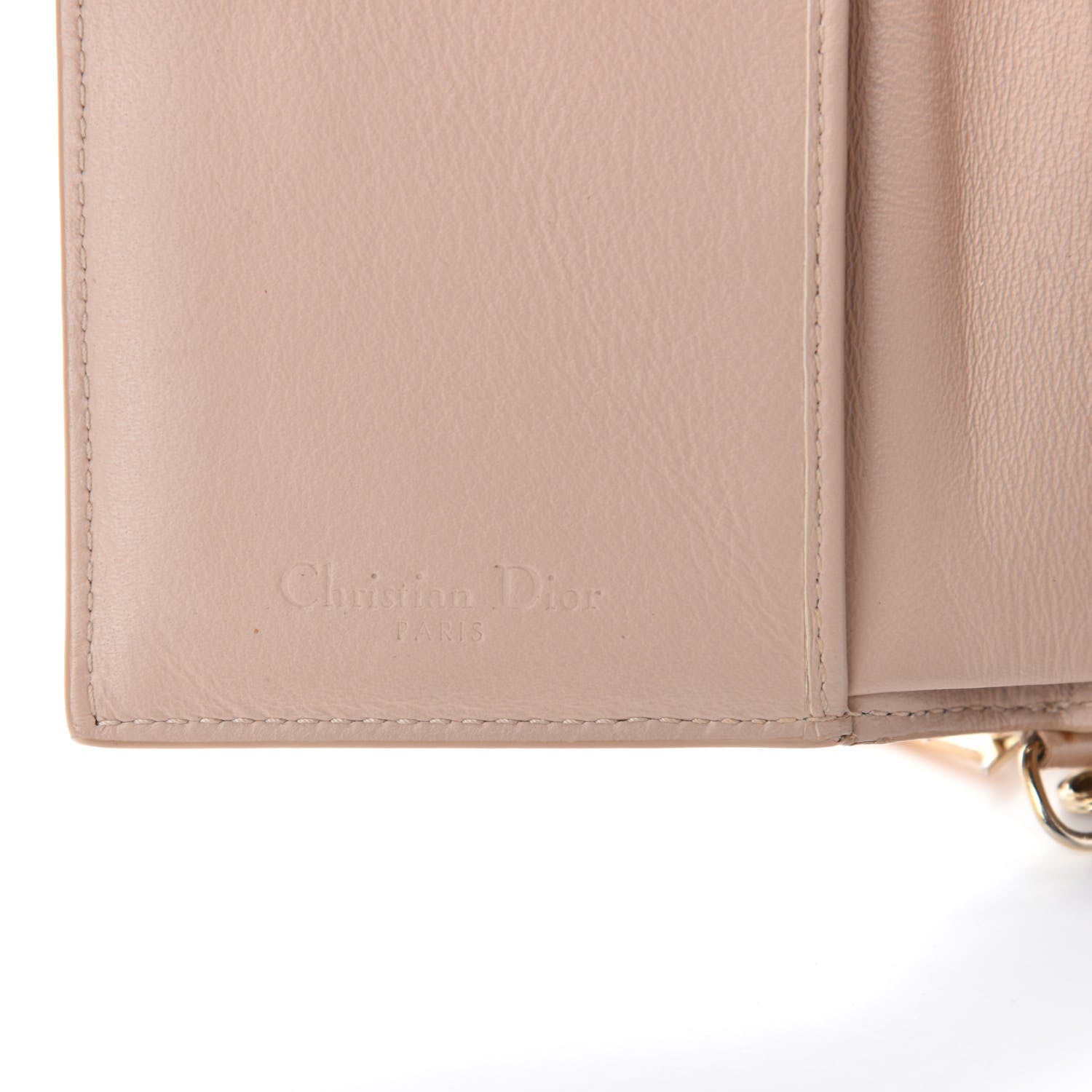 Christian Dior Patent Cannage Lady Dior Eden Wallet Beige 7 of 9
