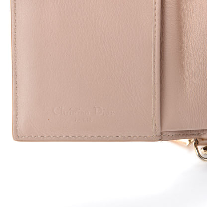 Christian Dior Patent Cannage Lady Dior Eden Wallet Beige 7 of 9