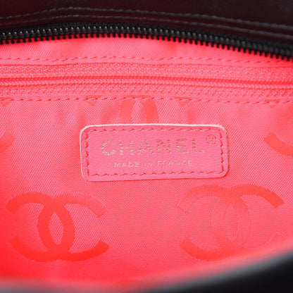 Chanel Calfskin Quilted Large Cambon Bowler Black White 5 of 10