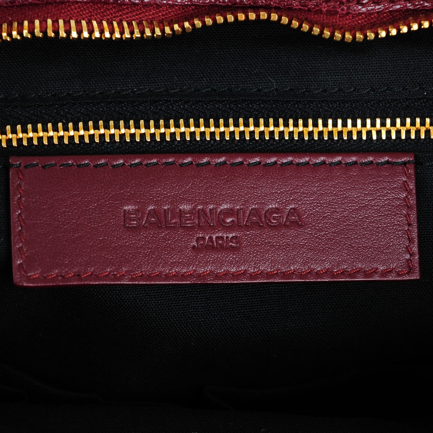 Balenciaga Chevre Gold Metallic Edge Hardware City Bordeaux 6 of 7