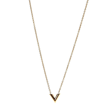 Louis Vuitton Essential V Necklace Gold 1 of 6