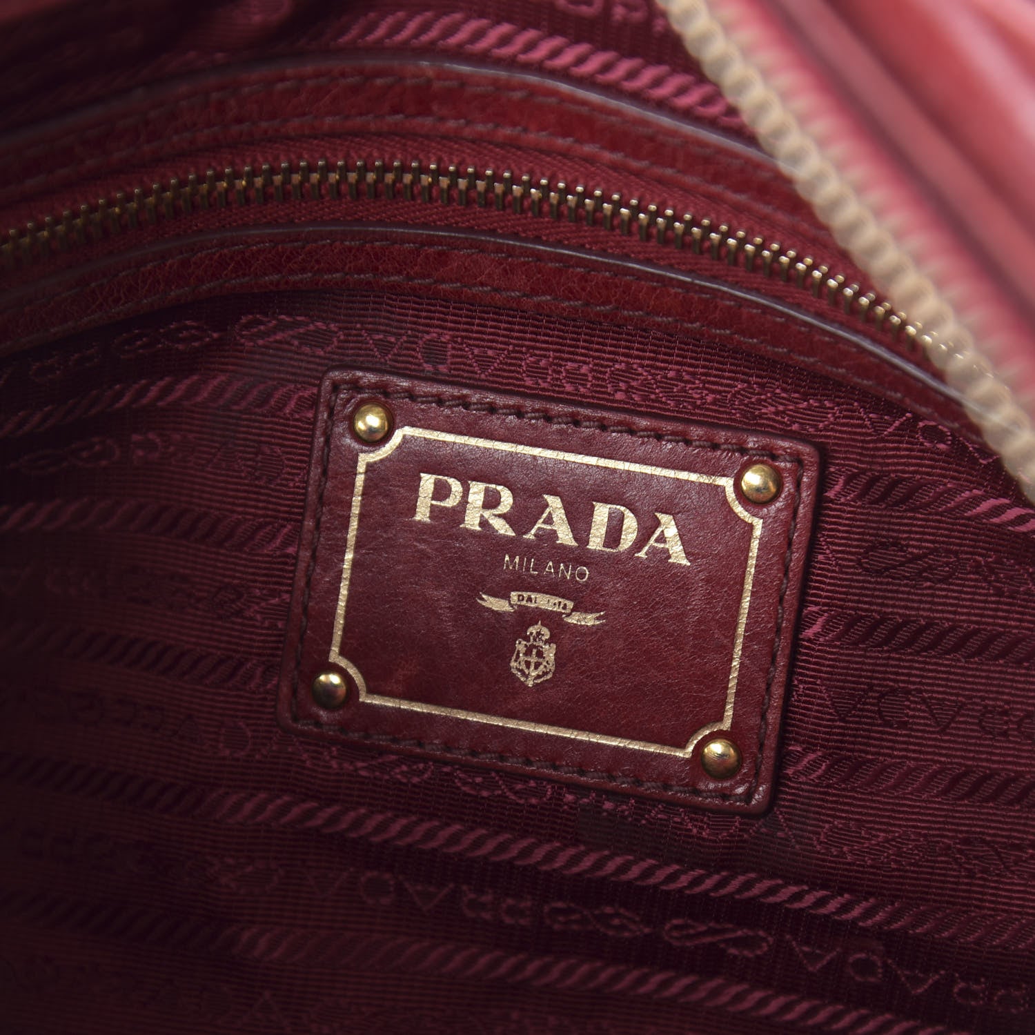 Prada Vitello Shine Shopping Satchel Red 8 of 9
