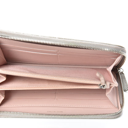 Chanel Metallic Calfskin Large Zip Around Wallet Silver 4 of 18