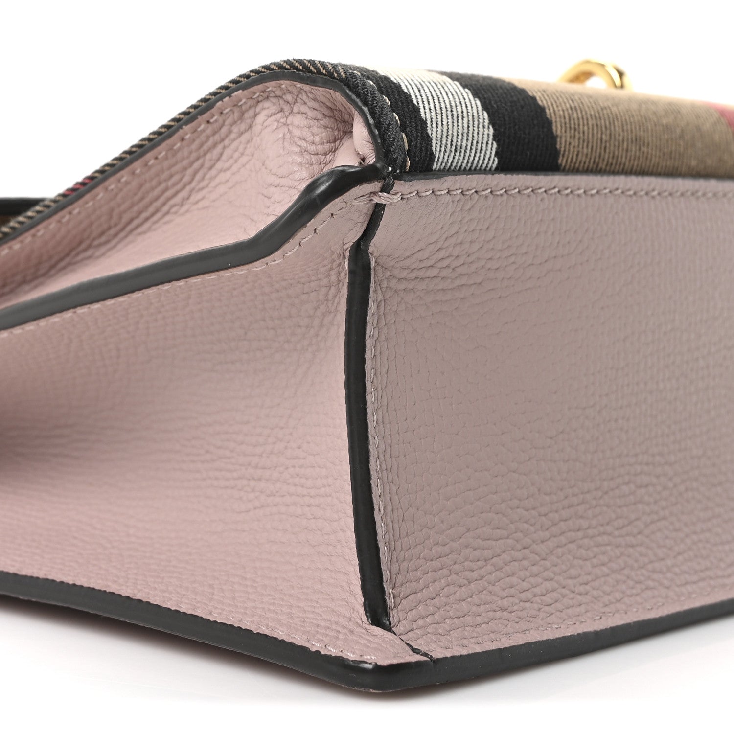 Burberry Derby Calfskin House Check Small Macken Crossbody Bag Pale Orchid 9 of 10