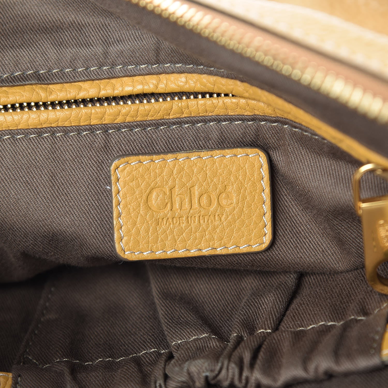 Chloe Calfskin Medium Marcie Satchel Curry Yellow 7 of 11
