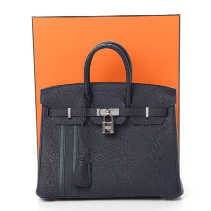 Hermes Togo Swift Officier Birkin 25 Bleu Nuit Vert Cypress 35 of 35