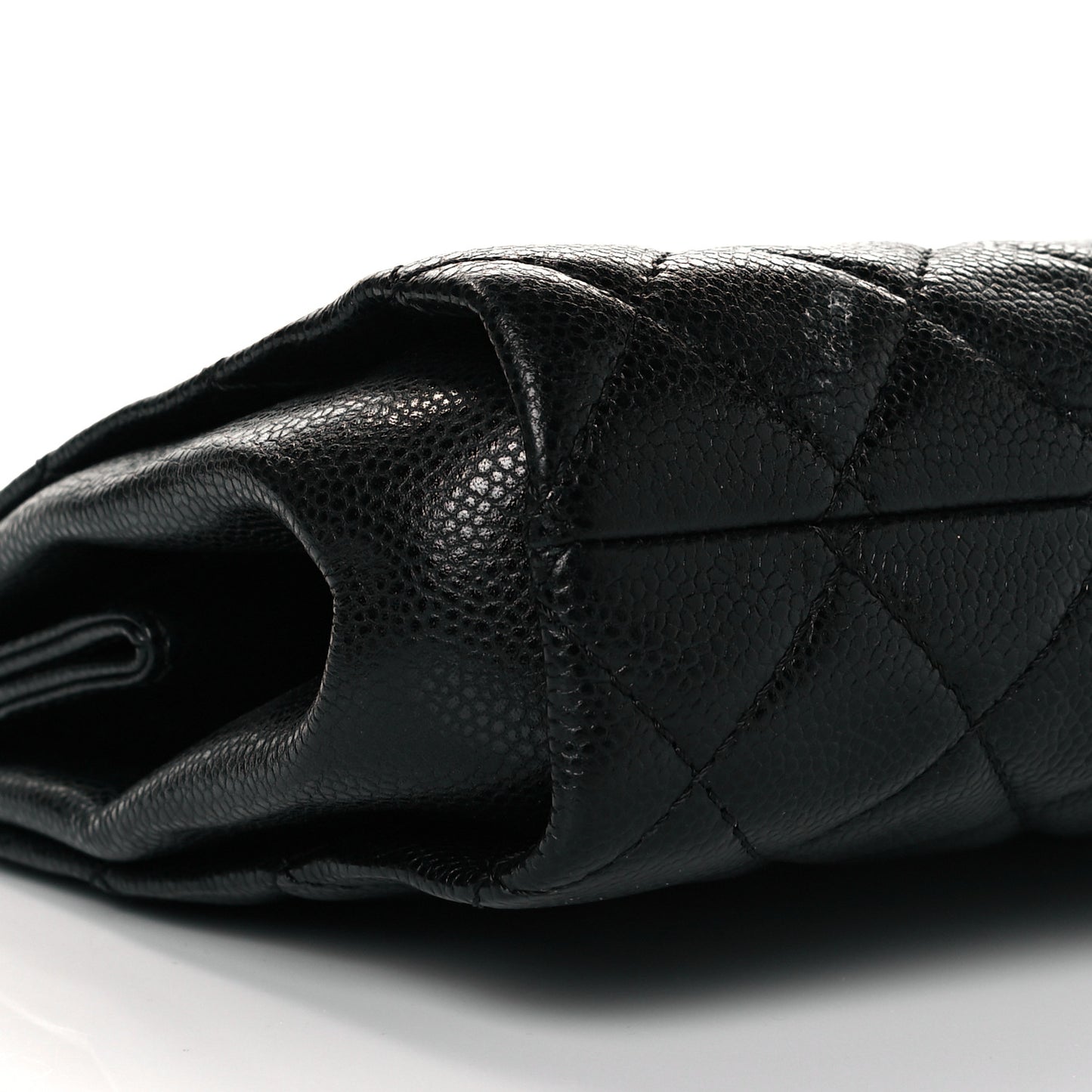 Caviar Quilted CC Large Clutch Black