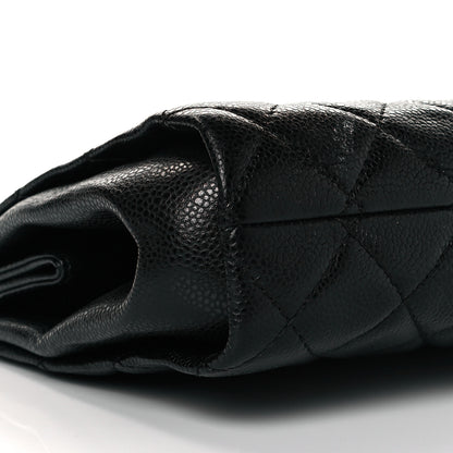 Chanel Caviar Quilted CC Large Clutch Black 7 of 9