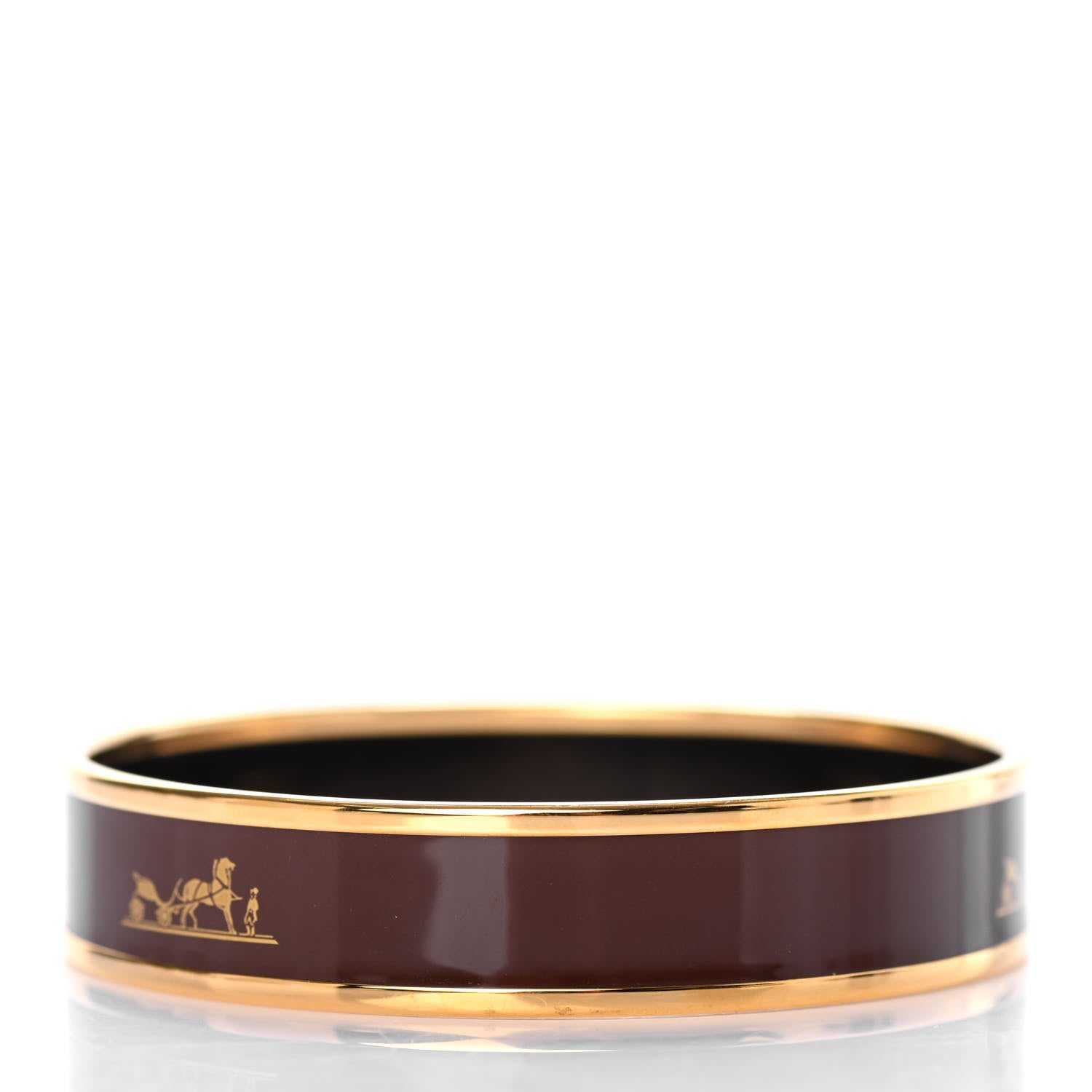 Hermes Enamel Printed Medium Caleche Bracelet 62 3 of 5