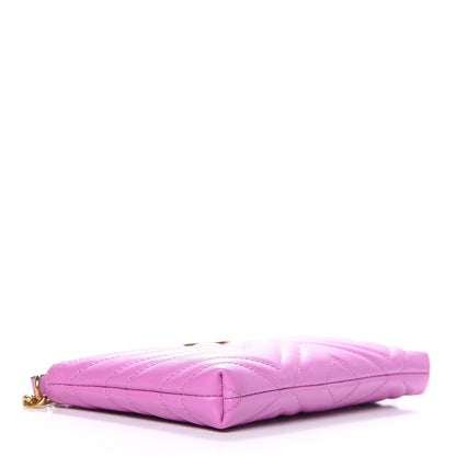 Gucci Calfskin Matelasse Mini GG Marmont Chain Bag Candy Mousse 4 of 11