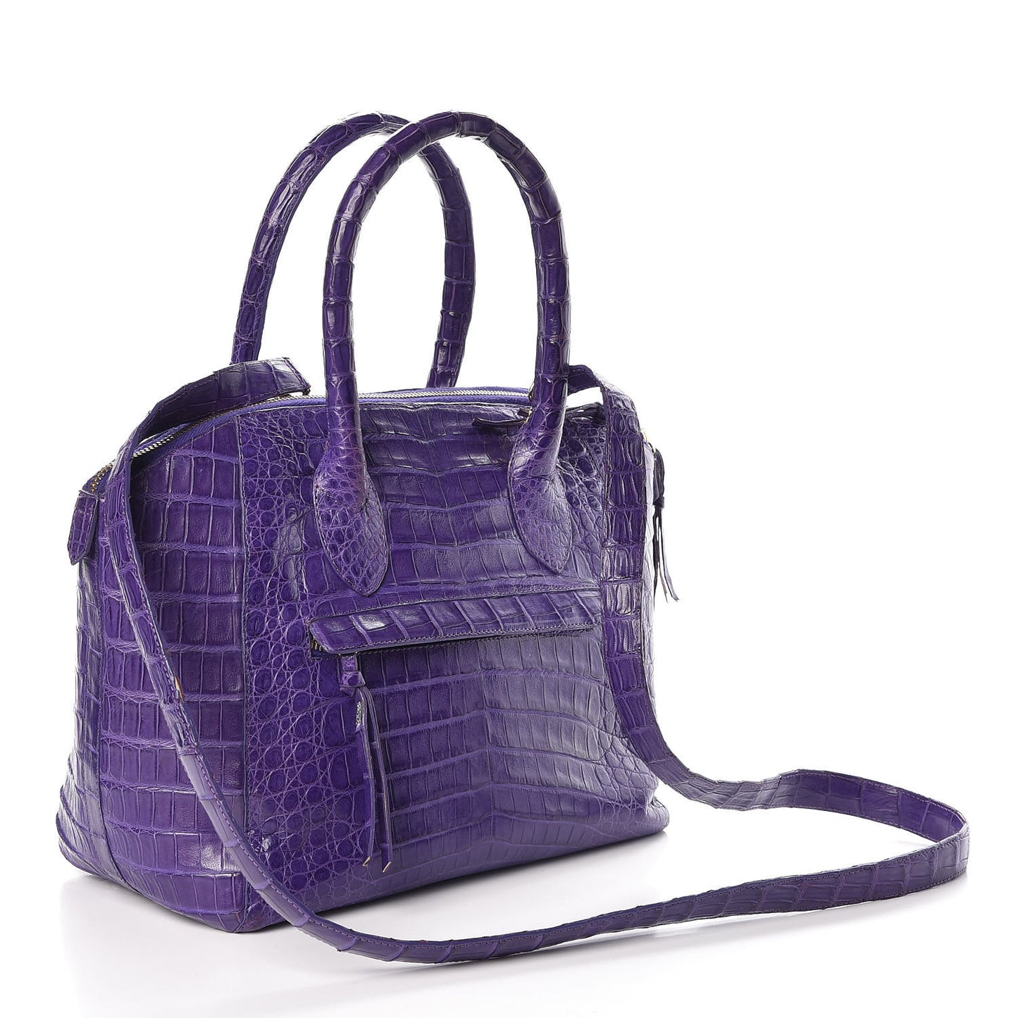 Crocodile Dome Satchel Purple
