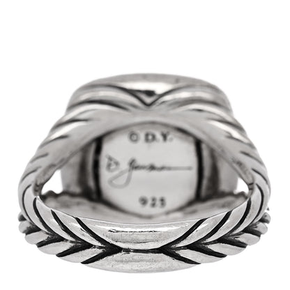 David Yurman Sterling Silver Diamond 11mm Albion Pave Ring 52 6 4 of 5