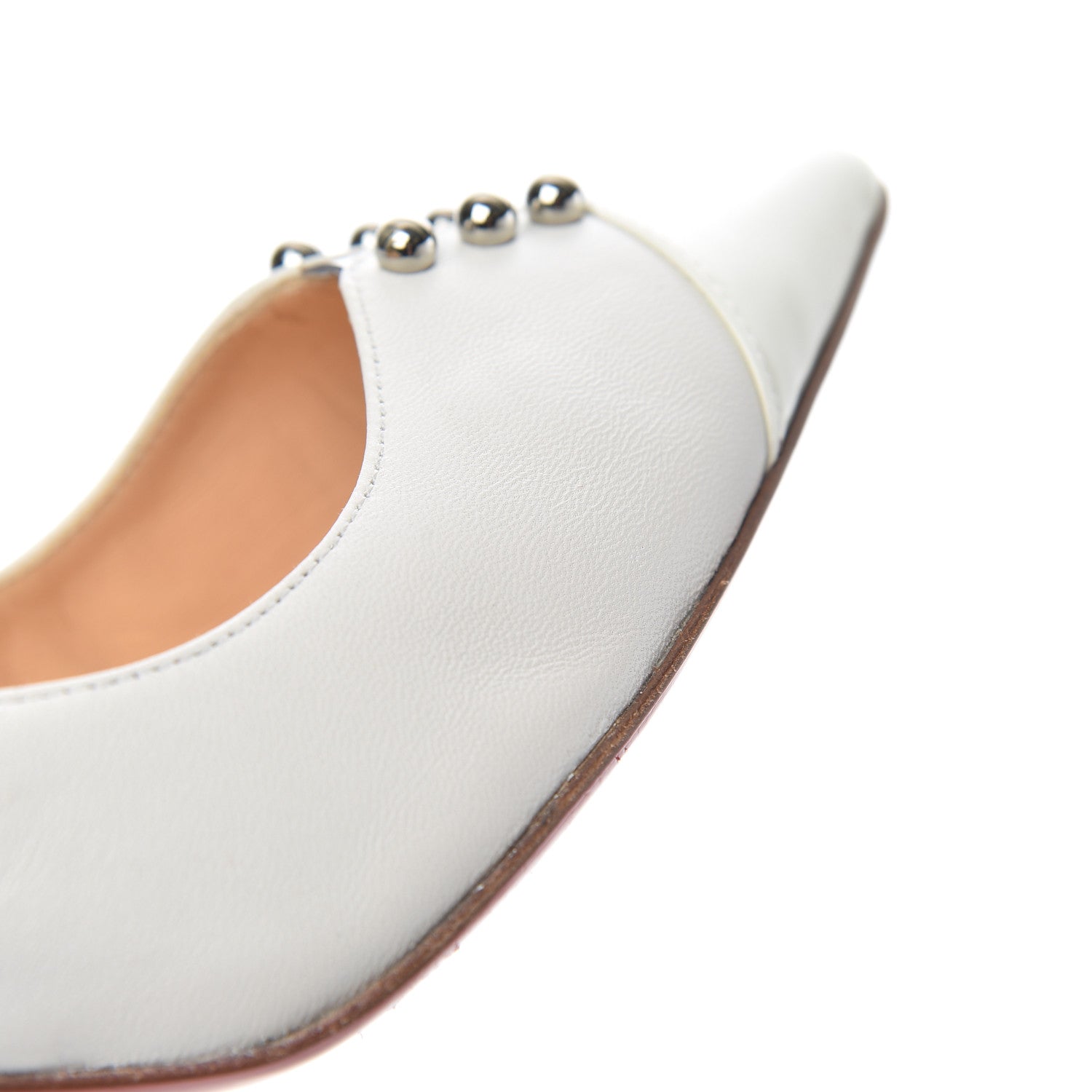 Christian Louboutin Nappa Patent Studded Predupump 85 Pumps 39.5 White 12 of 19